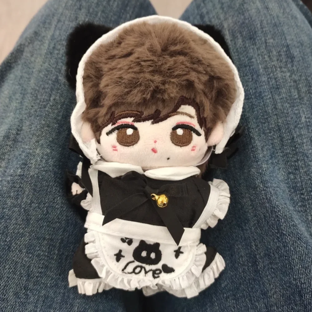 

Хлопковая кукольная одежда с кошачьим хвостом, 10 см, юбка с бантом, наряд, хлопковая кукольная одежда, платье горничной, модная плюшевая кукольная одежда, аксессуары для кукол