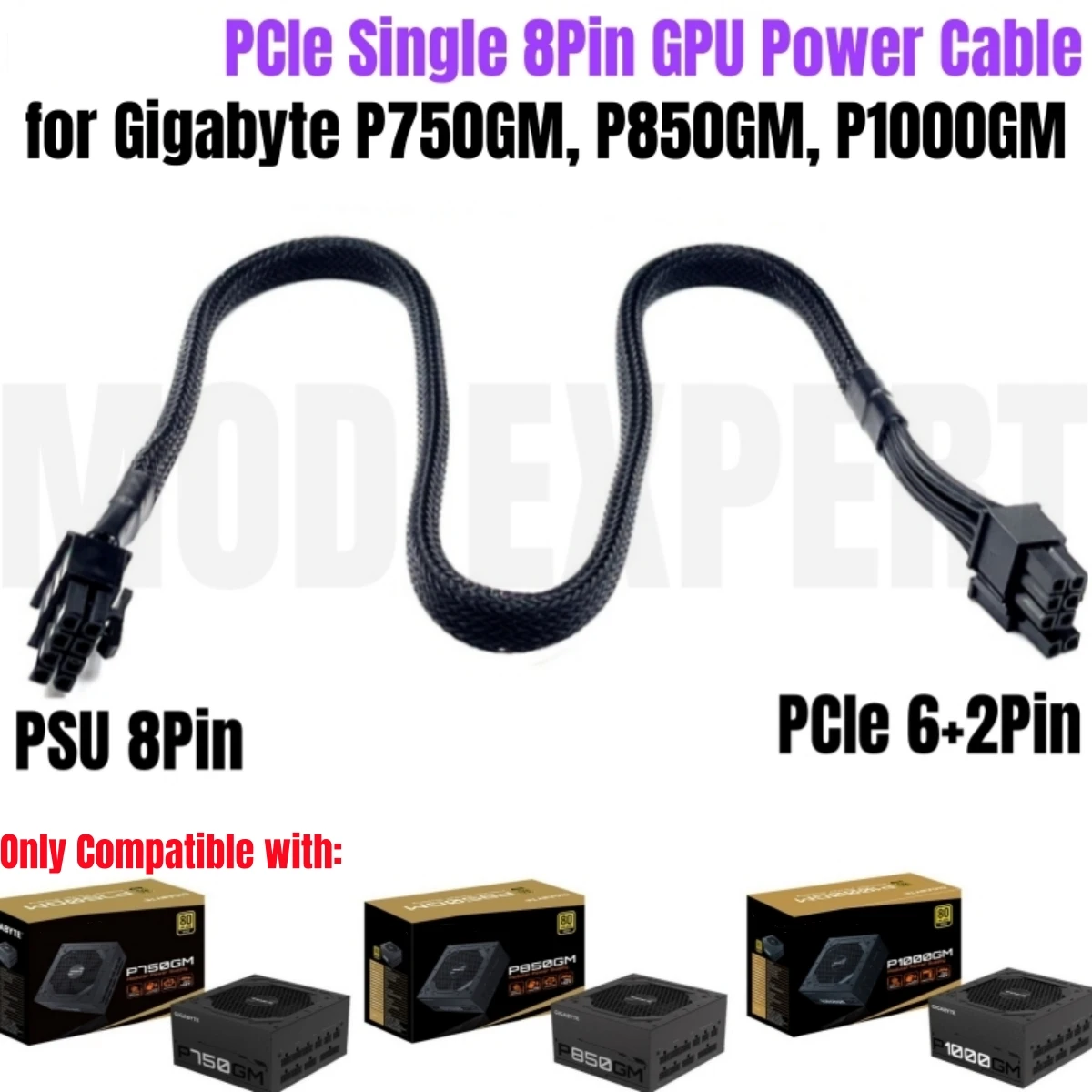 cabo-de-alimentacao-gpu-sleeved-net-para-gigabyte-gp-p750gm-gp-p850gm-gp-p1000gm-gold-modular-power-supply-unit-pcie-single-8pin-6-plus-2pin