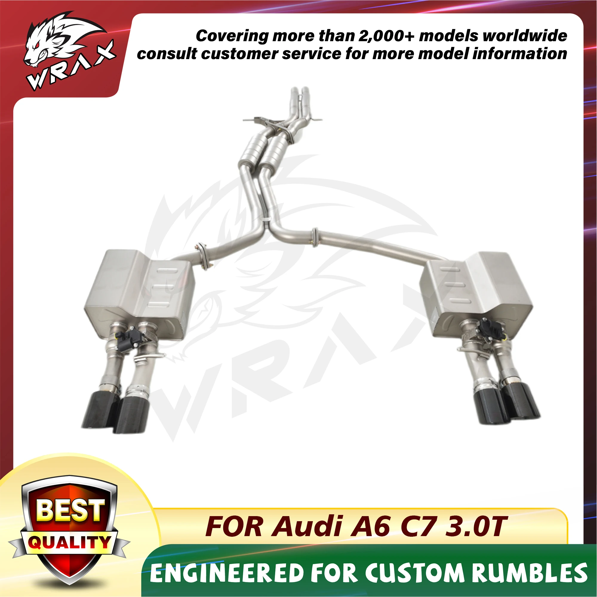

WRAX Exhaust Control Valve Systems car accessories Valve Catback for Audi A6 C7 3.0T erformance Muffler Pipes Valve Auto Parts