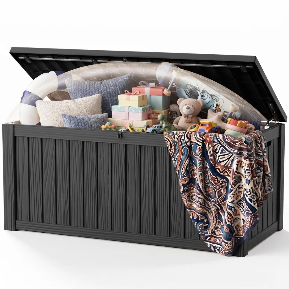 310 Gallon Deck Boxes Outdoor Waterproof Large Outside Storage Box