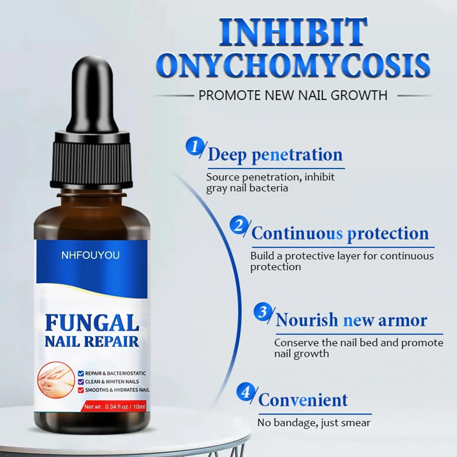 Olio per il trattamento delle unghie fungine essenza per la riparazione dei piedi Gel per la rimozione dei funghi delle unghie dei piedi crema Anti-infezione rimozione delle unghie fungine 10ML