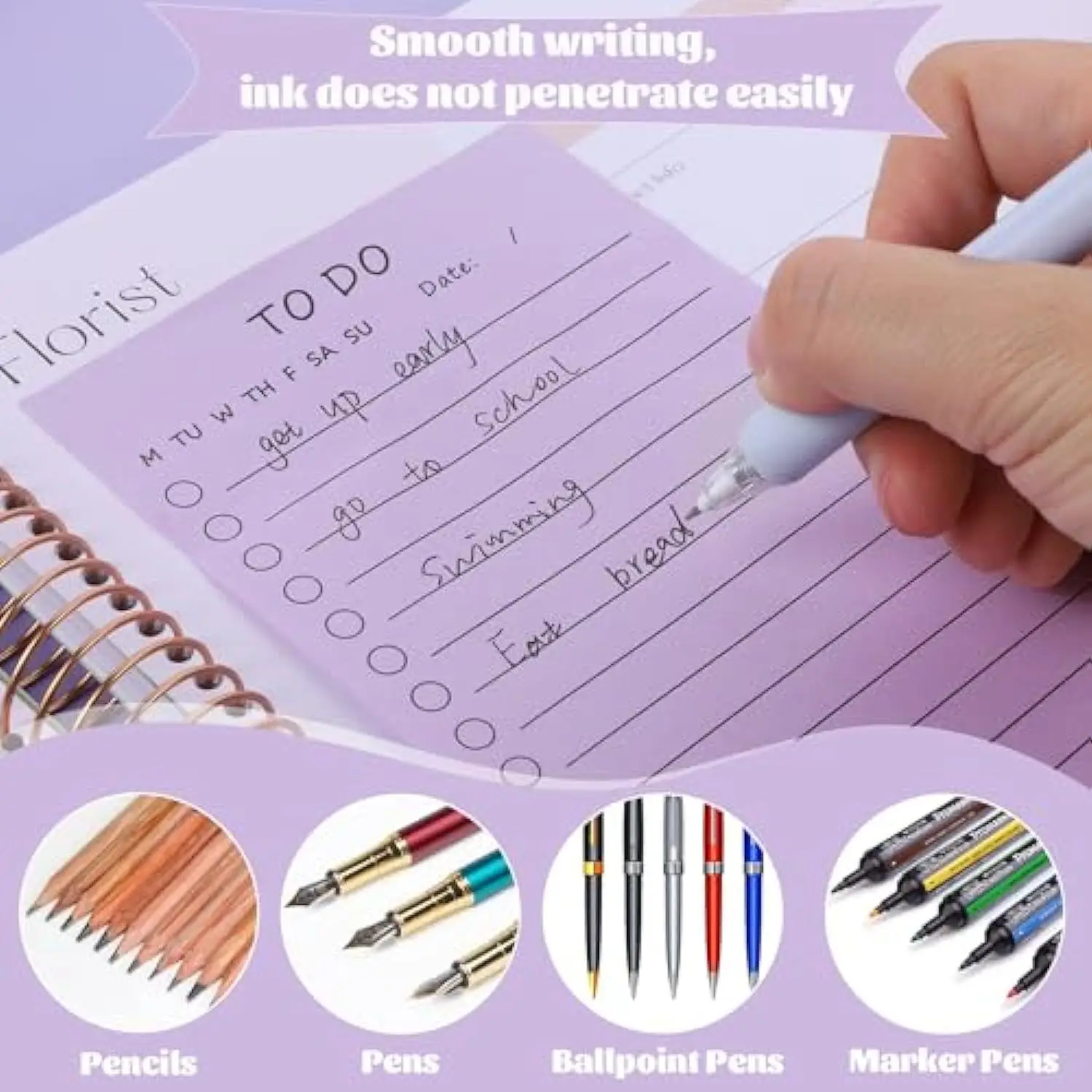 50 Sheets Light Color Sticky Notes Memo Pad Message Paper PlannerTo Do List Notes Grocery List Sticker School Stationery - view 4