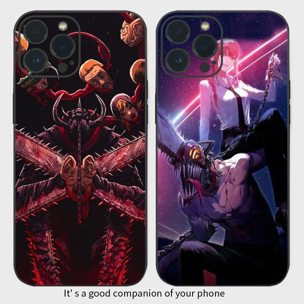 Hot Newest C-Chainsaws Mans Pochita  Anime Makimas Comic Cool Phone Case  For iPhone15 14 13 12 Mini 11 Pro XS Max X XR SE5 6 7