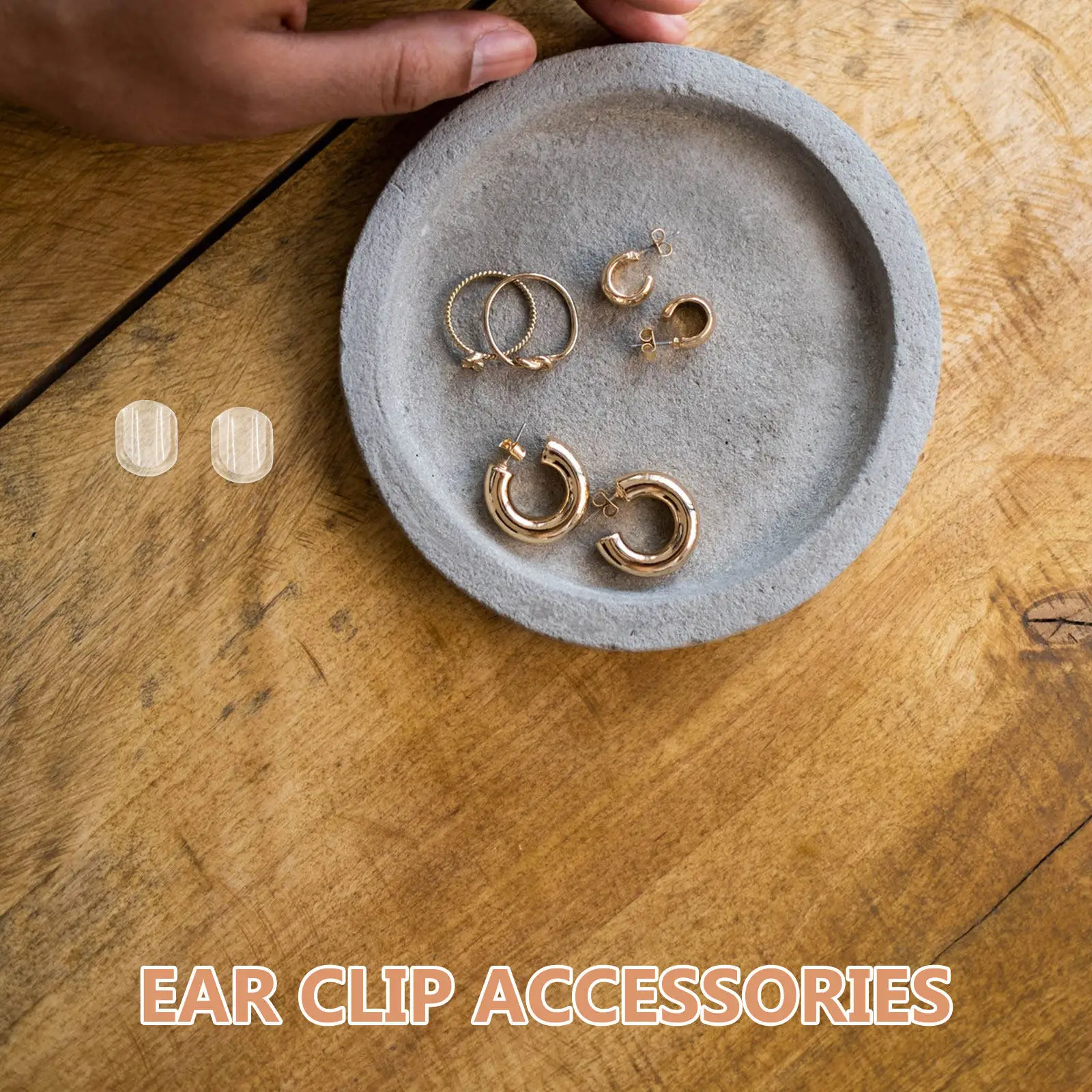 60Pcs Clear Oval Clip-on Ear Pads Silicone Earring Cushions Non-Slip Transparent Ear Support for Sports Daily Use