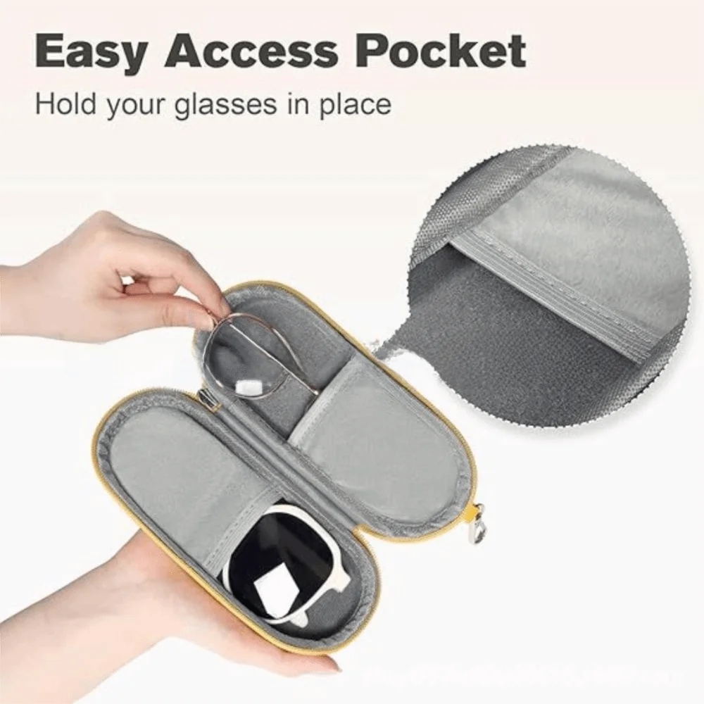 Practical Hard Shell Double Glasses Case Portable Simple Double Eyeglass Storage Box Dual Sunglasses Cases for Women Men