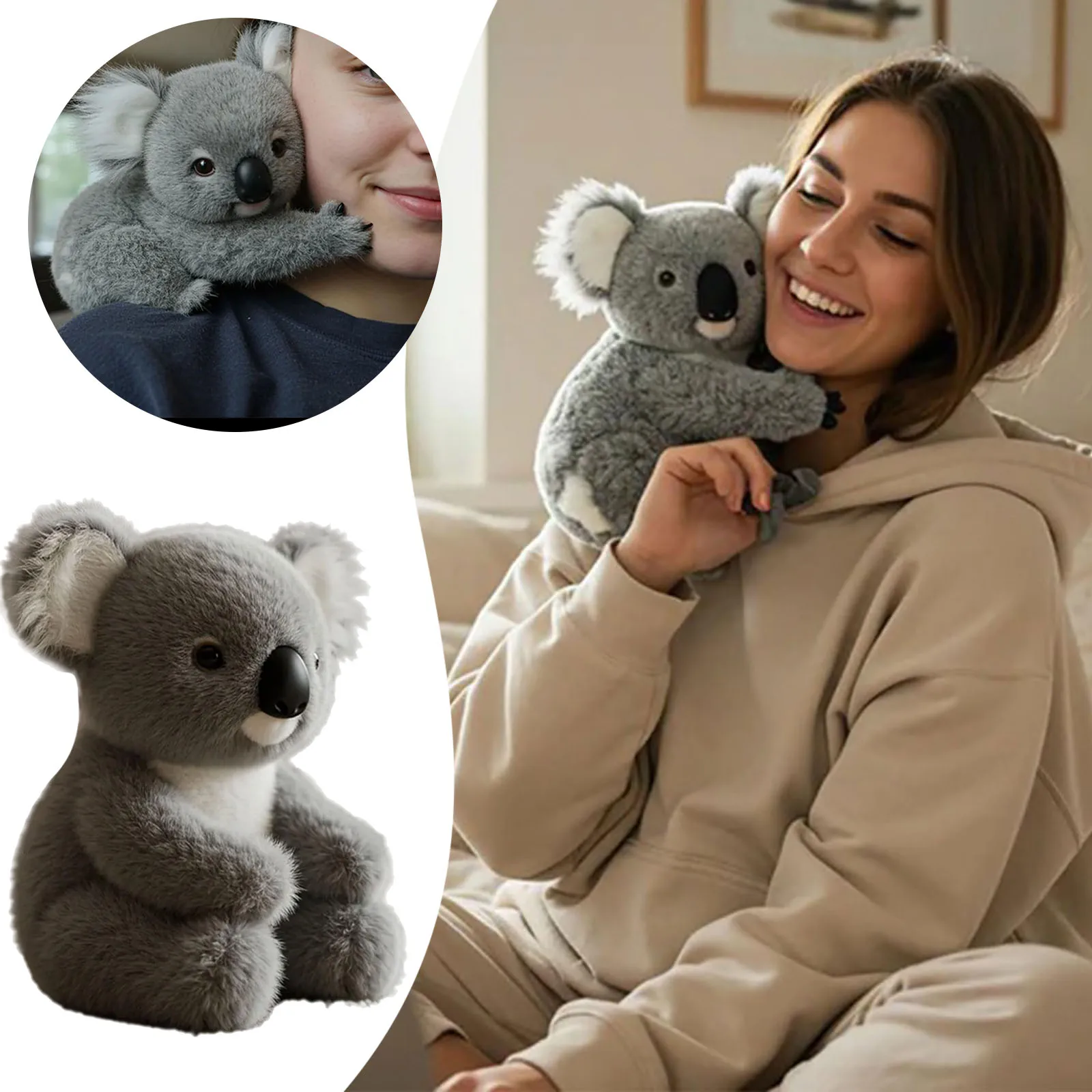Gibbon h 25 ซม.Ultra Soft Koala h เลียนแบบการเคลื่อนไหวของธรรมชาติเหมือน Koala จริงตุ๊กตาของเล่น Cozy Dolphin h ขนาดใหญ่