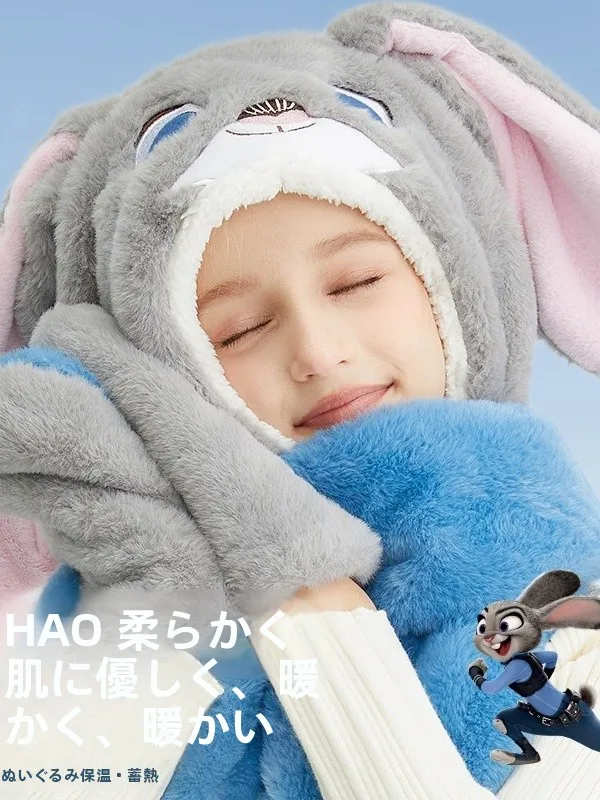 girls-fce-scarf-hat-combo-tee-piece-set-judy-hat-scarf-gloves-matching-set-cute-children's-faion-acces