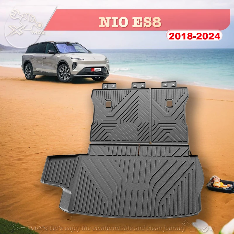 For NIO ES8 2018-2024 Custom Fit Car Trunk Mat All Season Black Cargo Mat 3D Shaped Laser Measured Trunk Liners