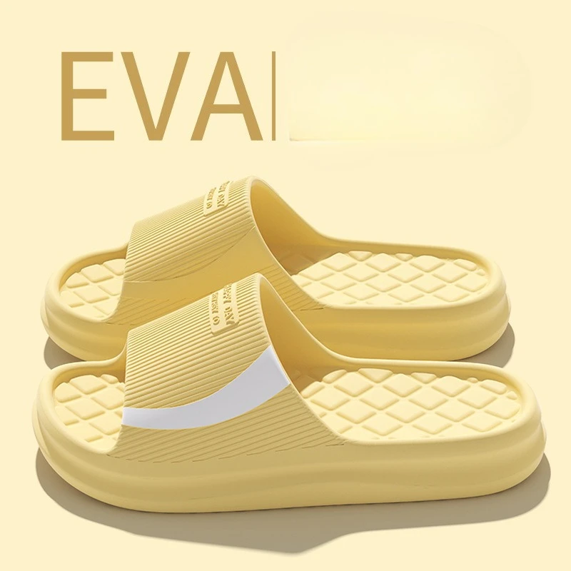 

Women Thick Bottom Cloud Slippers Soft Sole Eva Indoor Slides Couple Bathroom Shoes Summer Non-Slip Platform Sandals Flip Flops