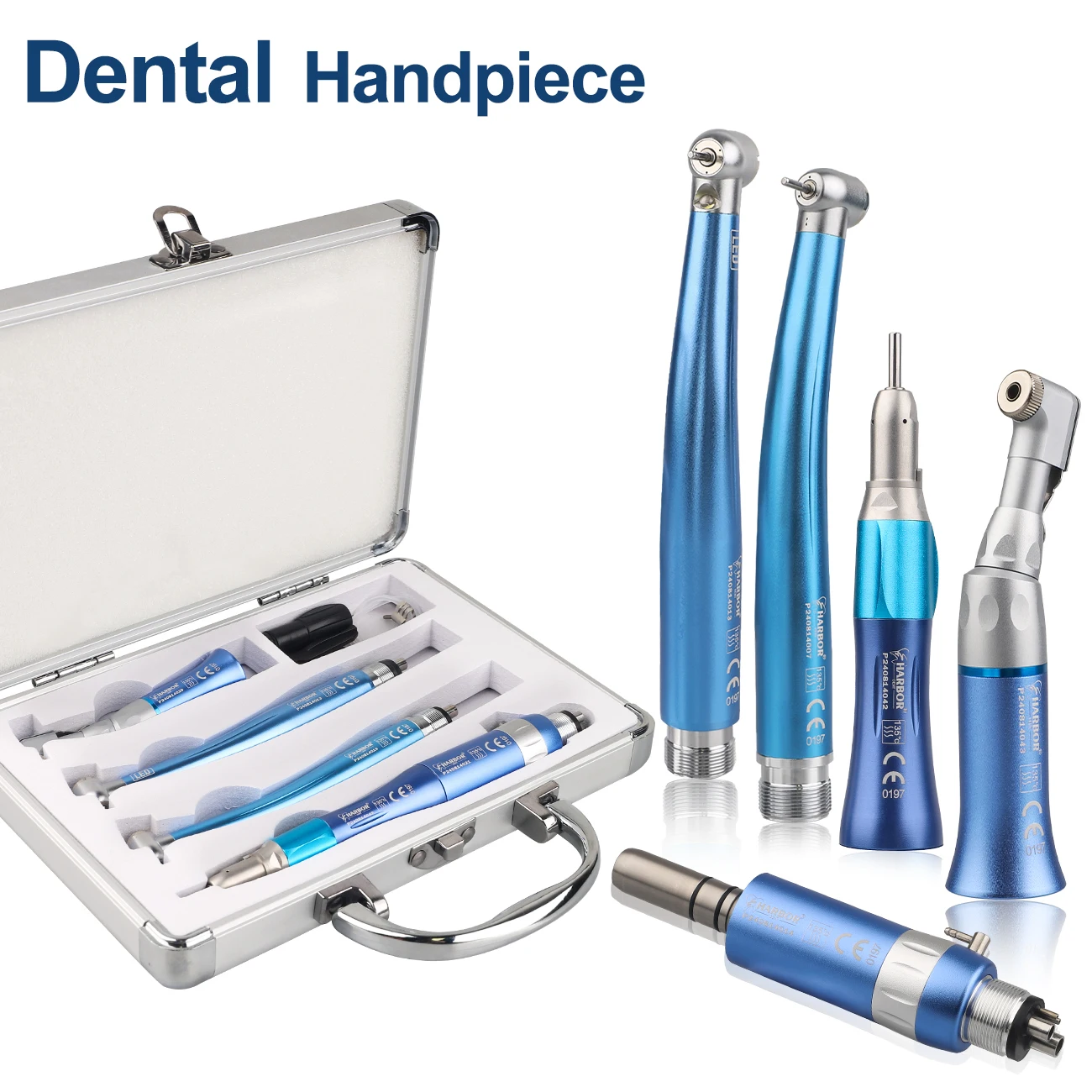 

HARBOR Dental Handpiece Set High Low Speed Single/Three Water Spray E-type Air Turbine Dentistry Materials