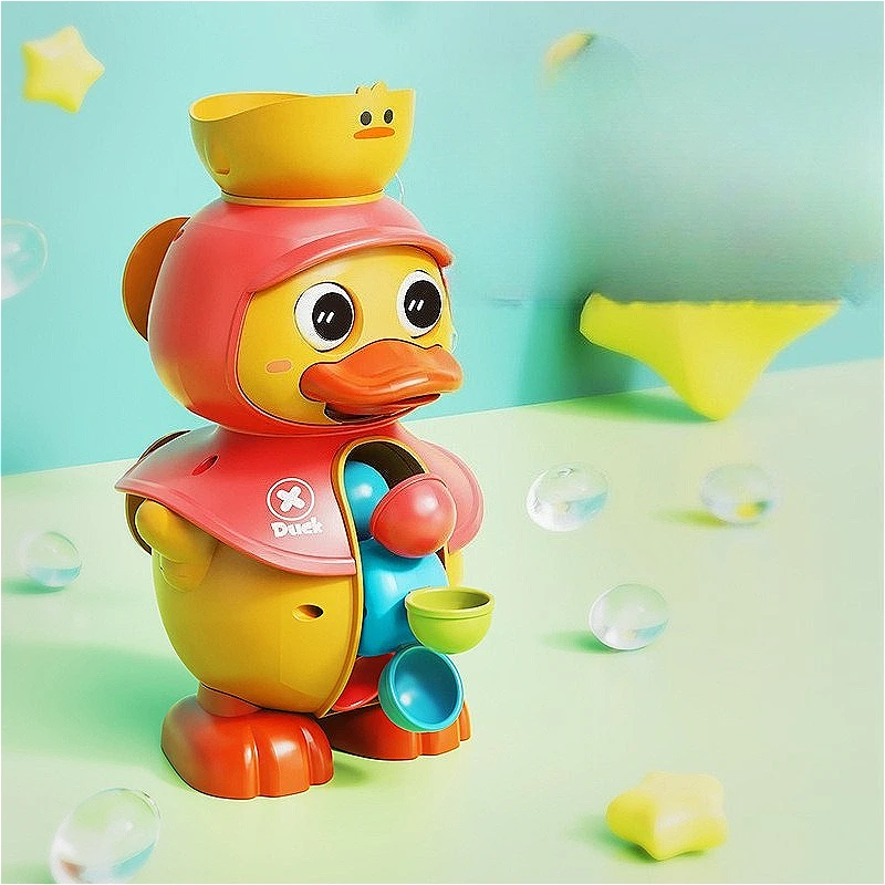 赤ちゃんのお風呂と水遊びのおもちゃ、かわいいアヒルの回転水車