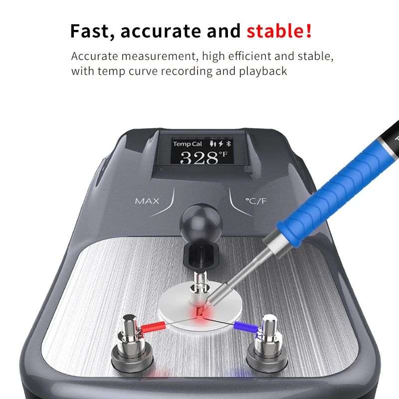 AIXUN DT01 Pistola ad aria calda Punte per saldatore Tester di temperatura Display digitale intelligente Misurazione della temperatura in tempo reale chiara e visibile