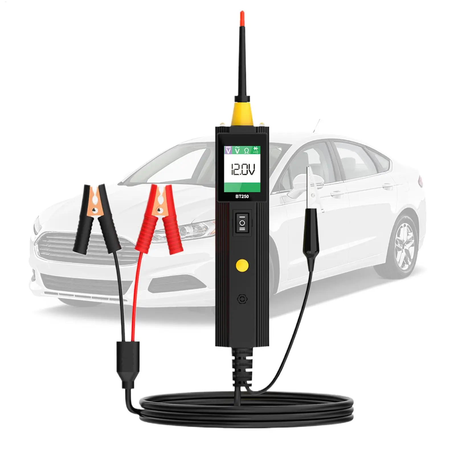 Car Electrical System Tester DC 6-24V Circuit Probe Detector With LED Polarity Recognition Continuous Short Circuit Tester