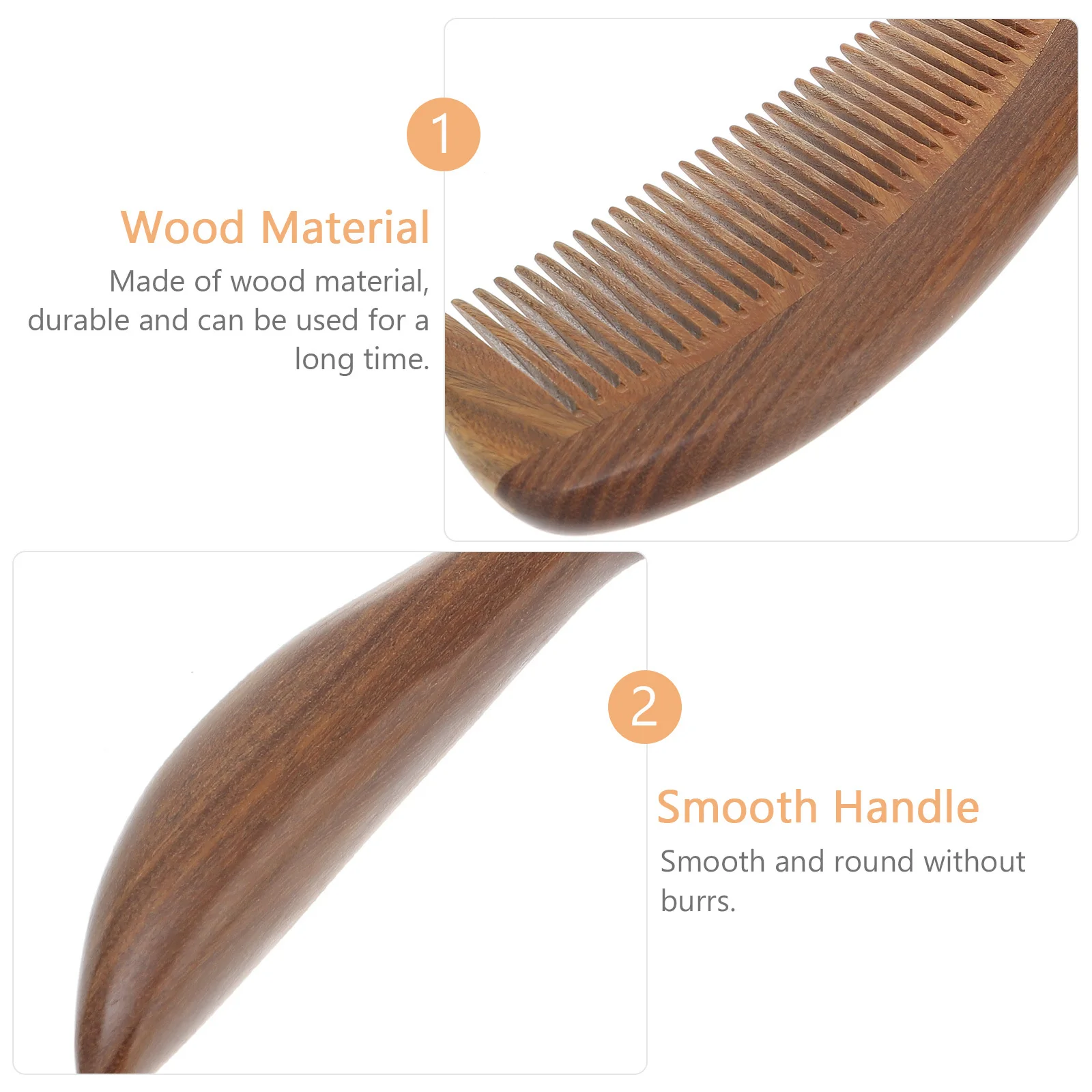 

Anti-Static Fine Tooth Wooden Comb Natural Wood Hair Comb for Women Men Kids Hair Detangling Scalp Massage Combs for Women