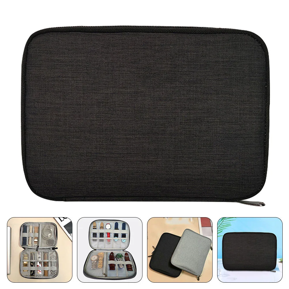 

8-Grid Watch Organizer Box Portable Watch Case for Men Women Travel Storage Holder Waterproof Polyester Material Scratch