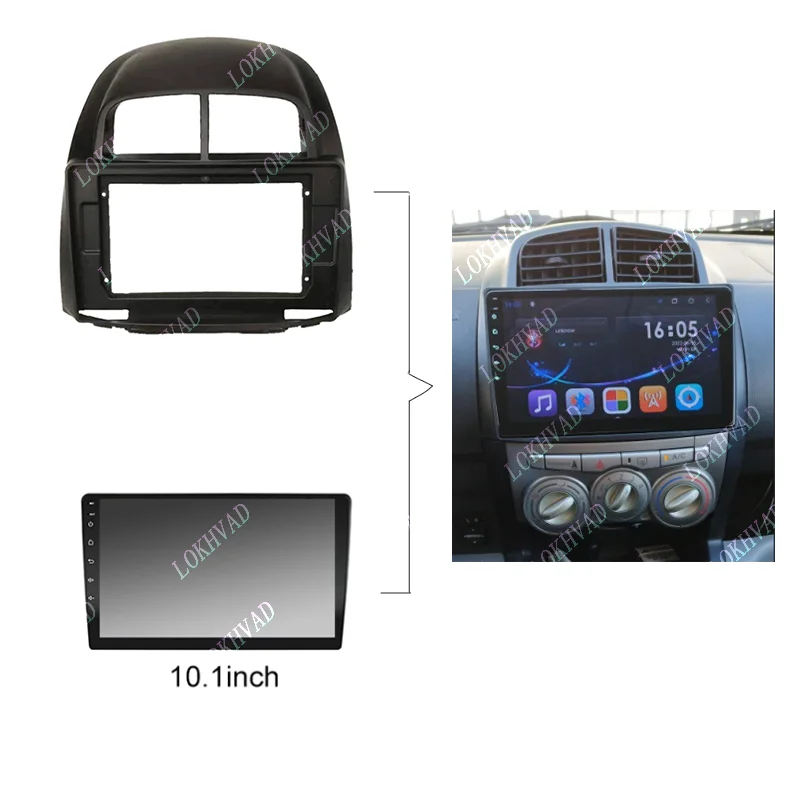 10.1 Inch Car Fascia Frame Adapter For Toyota Passo Daihatsu Boon Sirion Subaru Justy Perodua Myvi Android Radio Dash Panel Kit