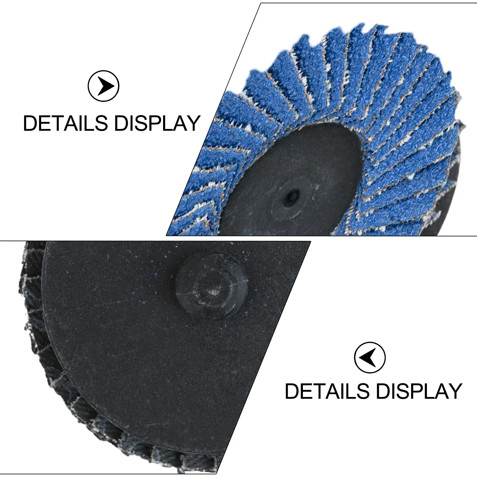 Sanding and Polishing Tool Set Contains Twenty Flat Flap Discs with Roll Lock Mechanism Size Two Inches Grit Forty