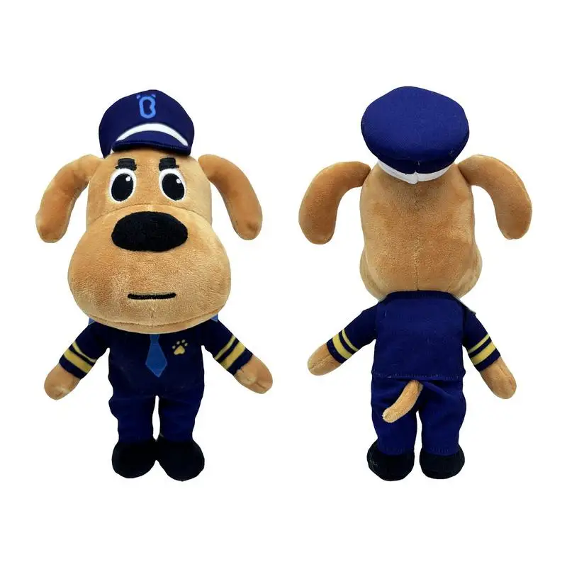 Sheriff Labrador Plush Toys 25cm Cartoon Animation Security Sergeant Dog Stuffed Doll Great Birthday Holiday Gift for Kids