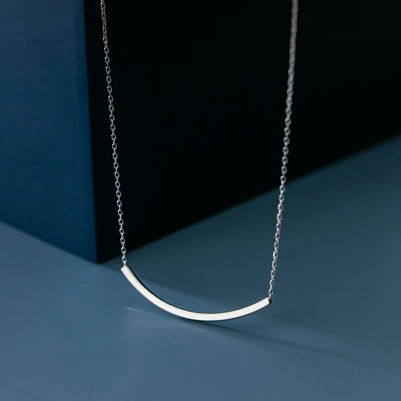 Women's 925 Sterling Silver Simple Geometric Necklace