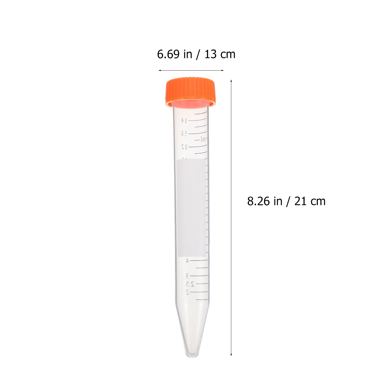 

25pcs Tubes 15ml Clear Scale Screw Caps Laboratory Test Vials Biochemistry Molecular Biology Samples Food Coloring