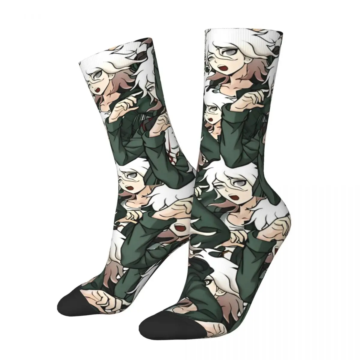 Nagito Komaeda Stimme Hoffnung Strümpfe Männer Socken weiche atmungsaktive Gothic Socken Herbst Radfahren rutsch feste bedruckte Socken Geschenk