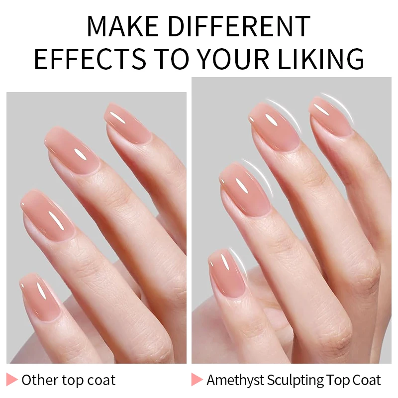 AWStorG 15ml Amethyst Sculpting Top Coat High Light Nail Art Construct Gel Semi-Permanent Varnish Soak Off Functional Gel