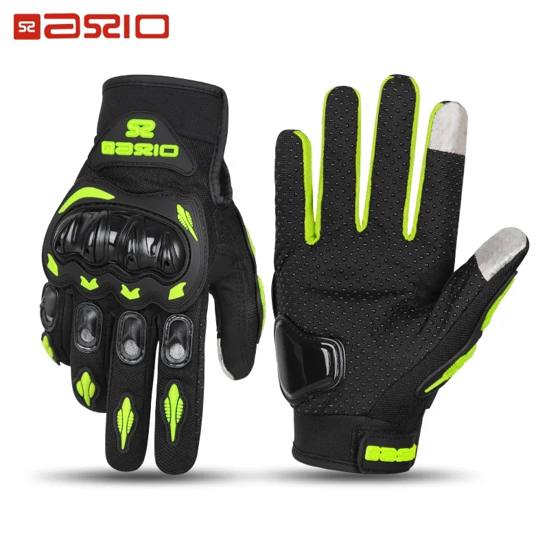 Upgraded Dual Finger Touch Screen Motorcycle Gloves Off-road Anti-slip Breathable Guantes Moto Mountain Bike Riding Gloves