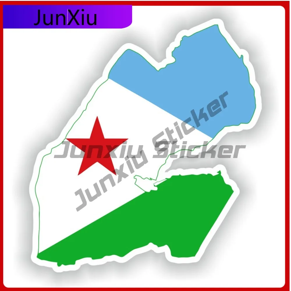

Djibouti Shape Of The National Emblem Map Stickers Decorative Decorative Decals Suv Car Window Stickers Personalized Bumper Pvc