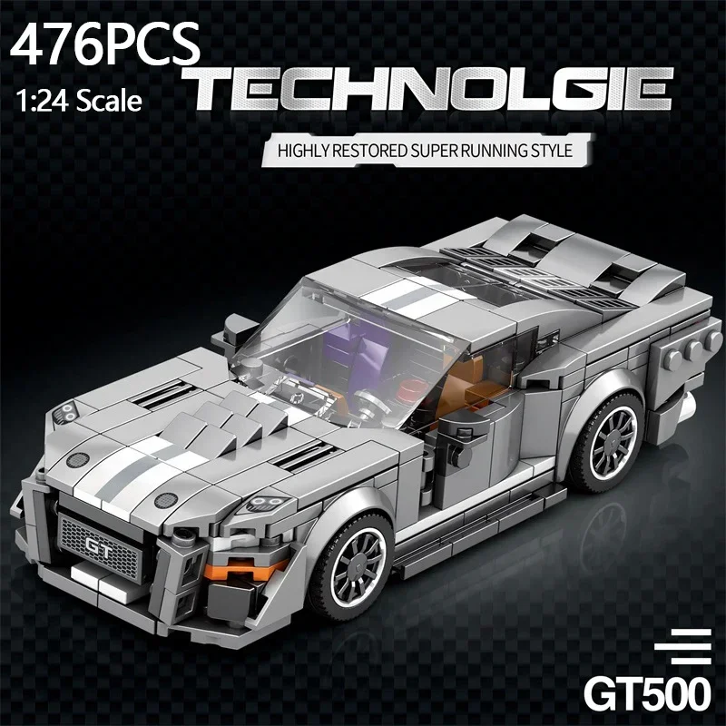 476PCS Sports Car Building Blocks City Speed Classic Champion Vehicle Series 1:24 Scale Model Children’s Christmas Toys Gifts