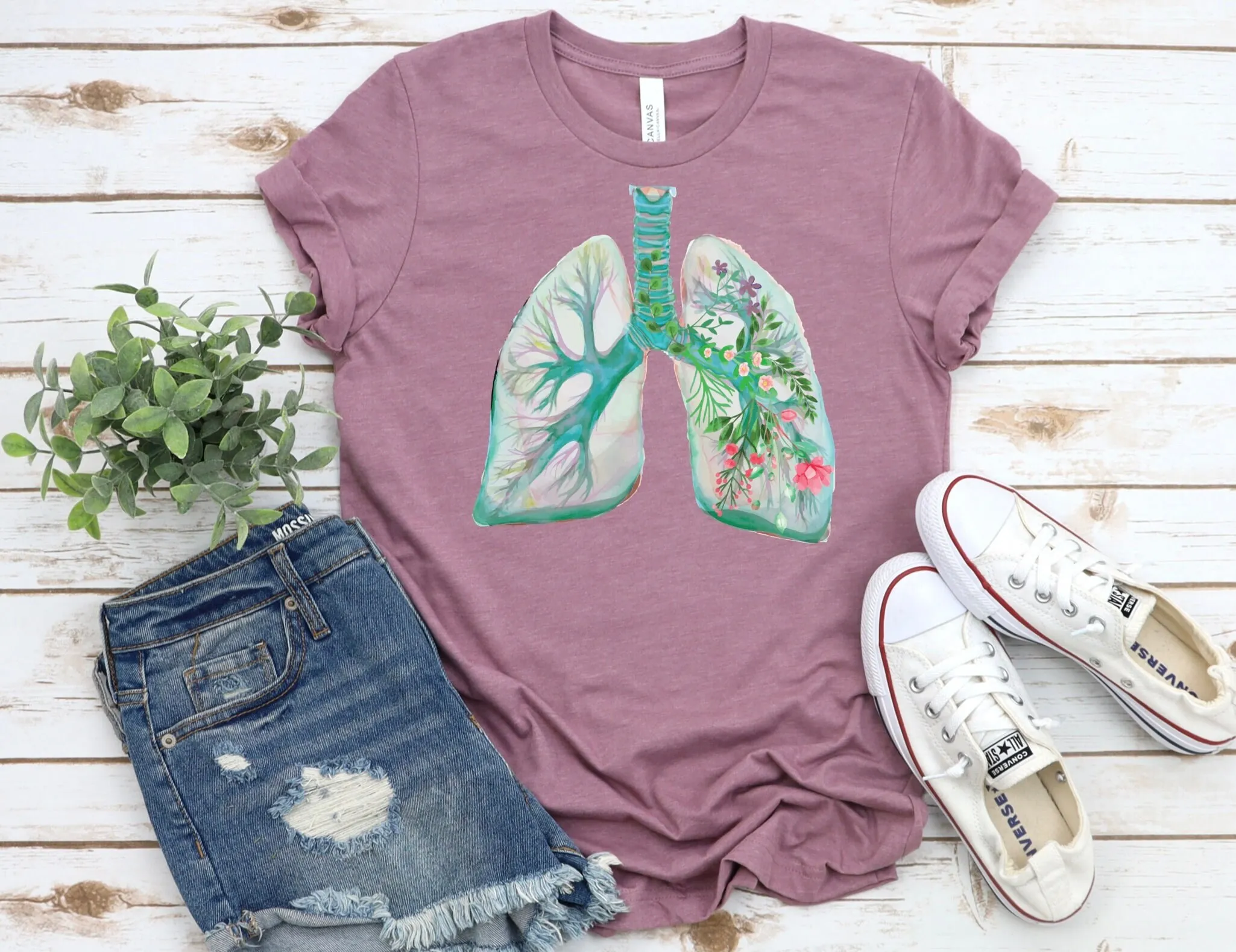 

Floral Lungs T Shirt Rt Respiratory Therapy Flowers Lung Squad Therapist Breathe Pulmonologist New Grad