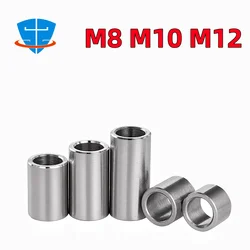 10/2pcs M8 M10 M12 304 Stainless Steel Bushing Lengthen Washer Sleeve Unthreaded Hollow Casing Round Column Joint Length 2-30mm