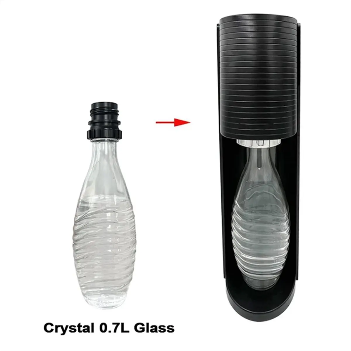 [Online Promotion]Soda Bottle Adapter for 0.7L Glass Bottles Professional,Portable for Soda Machine Replacement