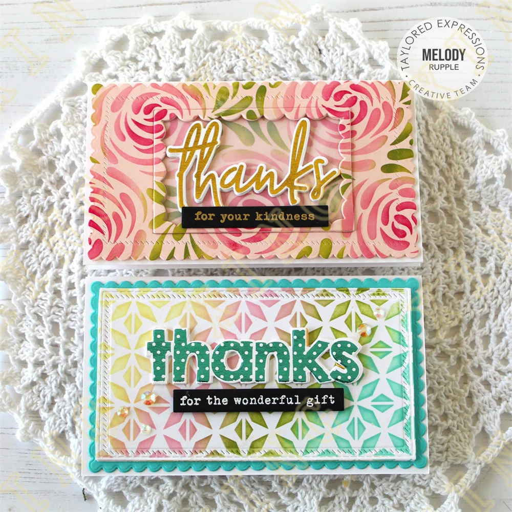 التفكير الجديد منكم شكرا المعادن قطع يموت واضح Stamps سجل القصاصات مذكرات زخرفة النقش قالب Stencil Diy بها بنفسك اليدوية