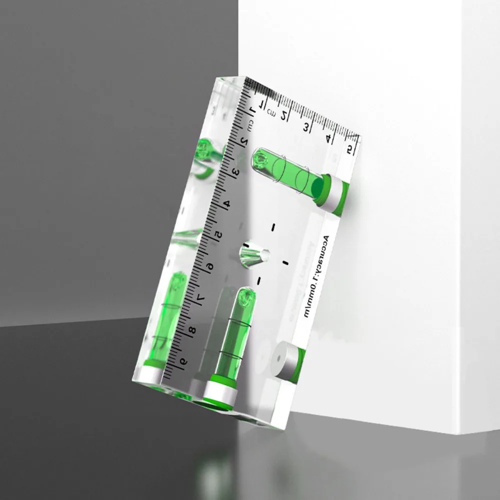 

High-quality High-precision Level Ruler with Bubble Magnetic Spirit Level Thickening Transparent Measure Tools Indoor Decoration