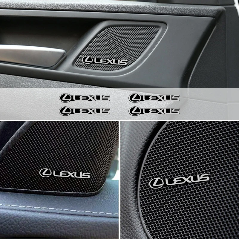 Car Audio Speaker Stereo Emblem 3D Metal Sticker For Lexus RX330 IS250 Ct200h ES300h RX350 IS300h NX300h RX400h UX Accessories