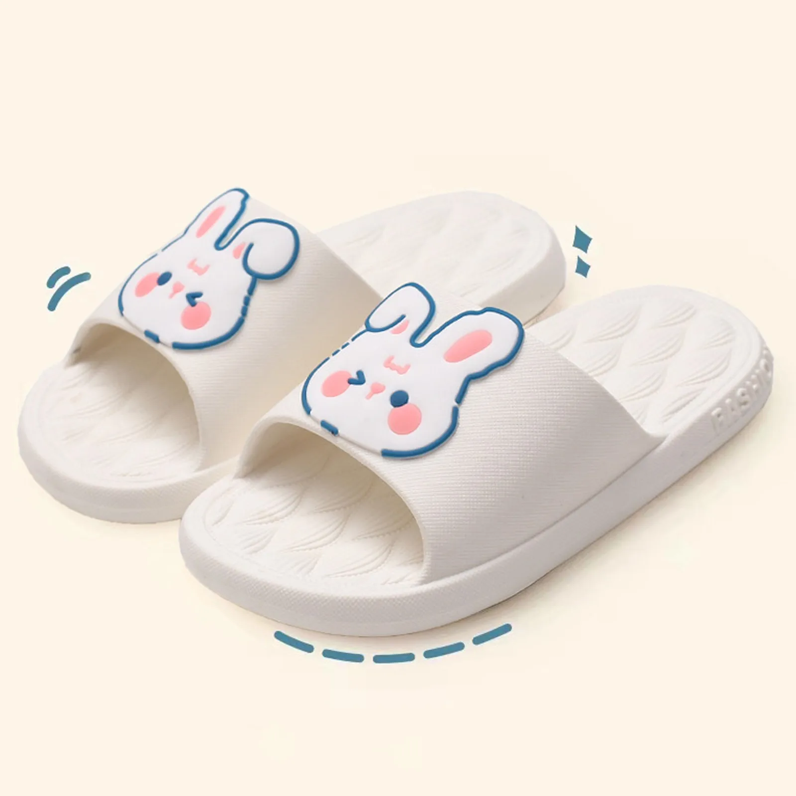 Women Slippers Summer Household Cartoon Cute Rabbit Parentchild Cool Slippers