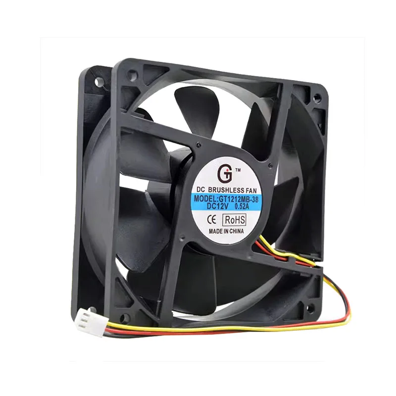 NEW ORIGINAL GT1212MB-38 12V 0.52A 12038 120*120*38mm 12cm COOLING FAN RADIATOR
