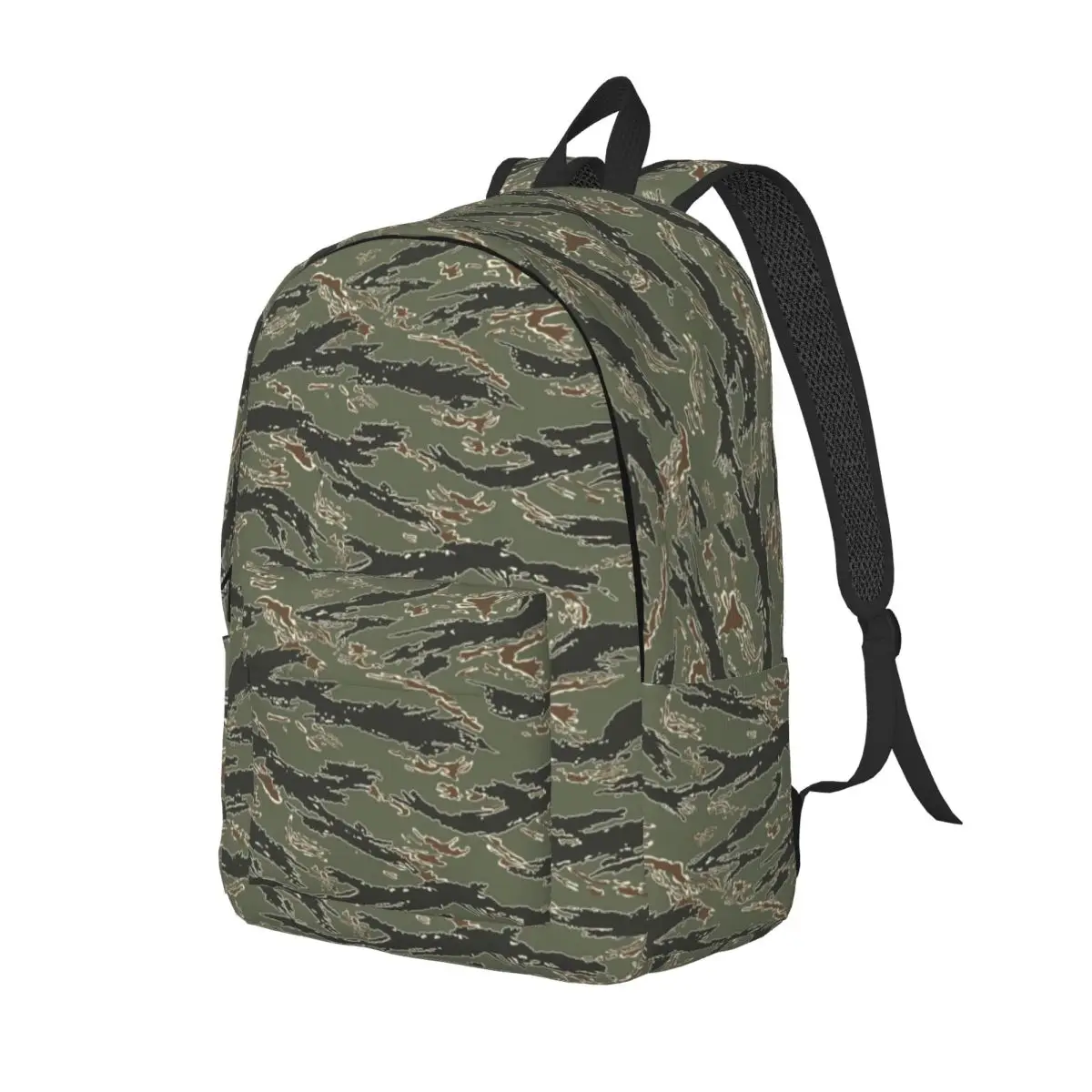 Tiger Stripe Camouflage for Men Women Student School Bookbag Armys Militarys Camo Daypack Middle High College Durable