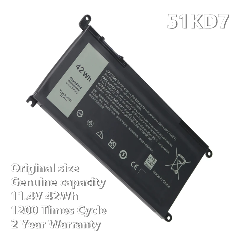 

Новый аккумулятор для ноутбука 51KD7 42 Втч для Dell Chromebook 11 3100 3180 3189 5190 3181 серии 2 в 1 14 3400