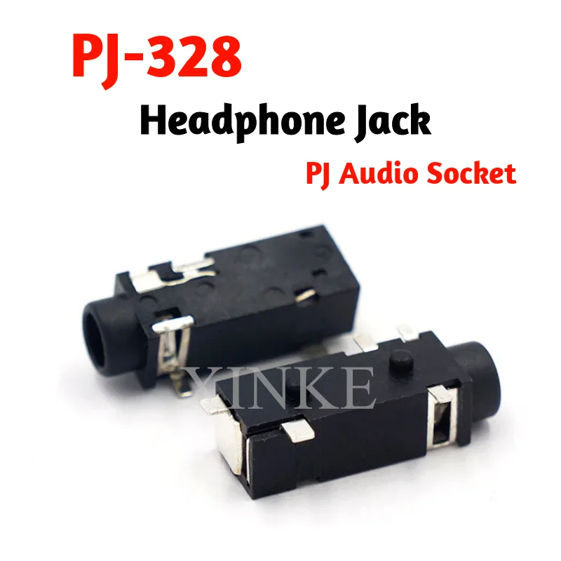 

10PCS PJ328 Headphone Jack 3.5MM PJ-328 Power Socket 5Pin SMD Audio Socket