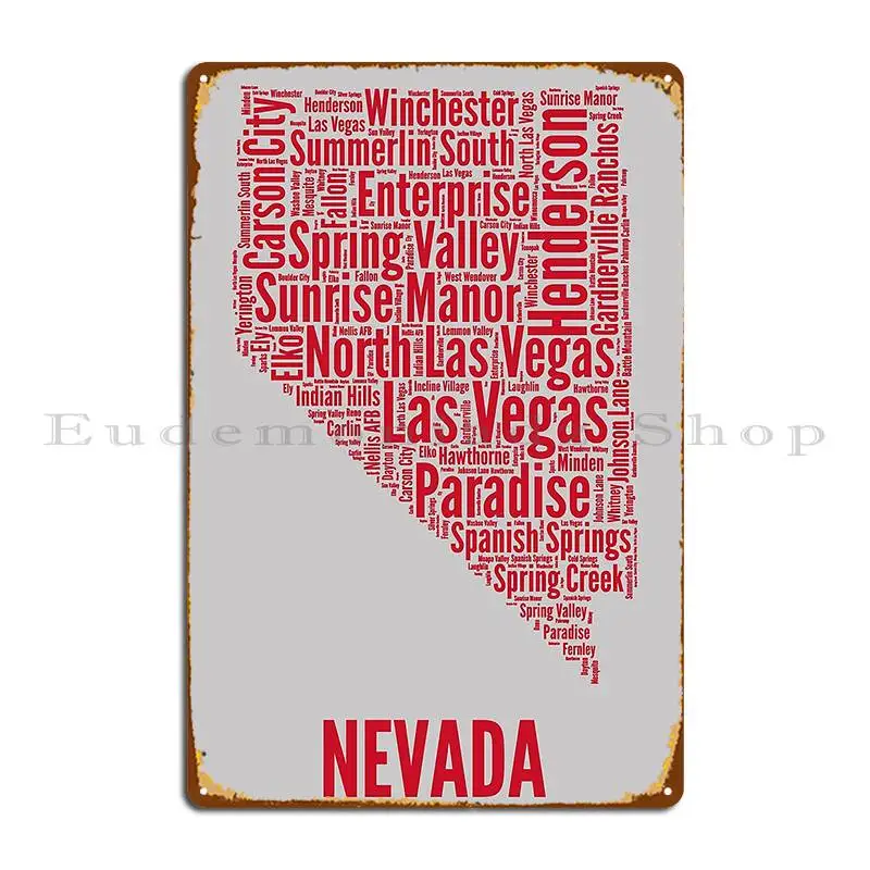 Nevada Metal Sign Party Personalized Garage Garage Funny Tin Sign Poster