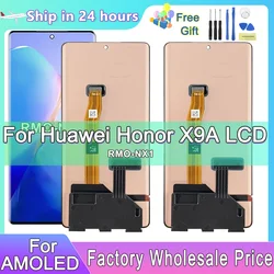 New AMOLED For Huawei Honor X9a LCD Display Screen Touch Digitizer Assembly For Honor Magic 5 lite 5G X40 LCD With Frame