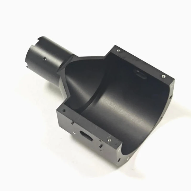 

High Precision Black Anodized Aluminum CNC Milled Housing Frame for Robotics and Optical Instruments OEM Custom Service