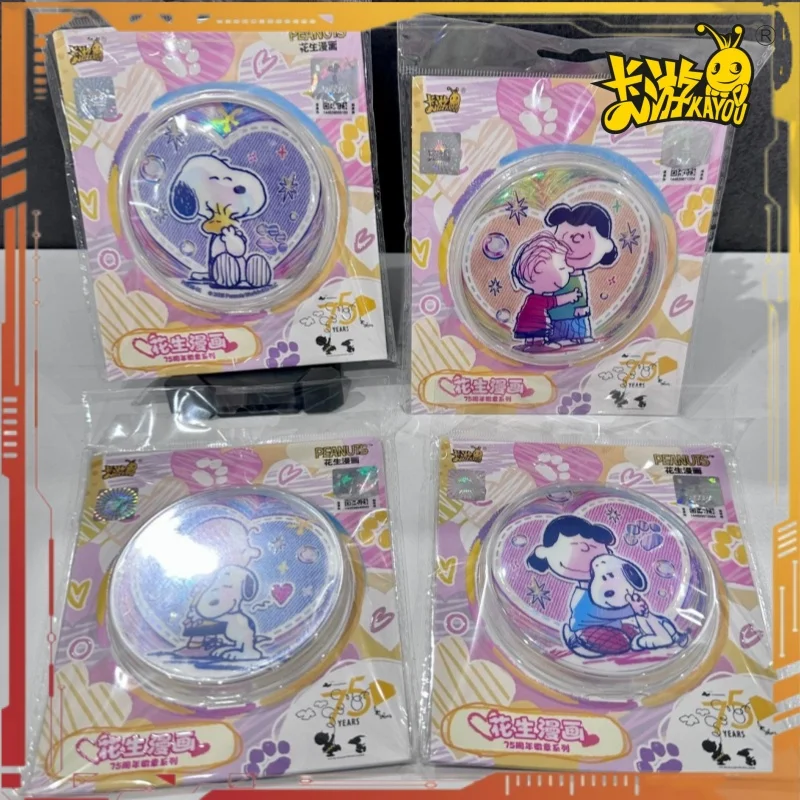 

Genuine Kayou Peanut Comics 75th Anniversary Badge Series 75mm Embrace Edition Anime Peripheral Backpack Decoration Pin Toy Gift