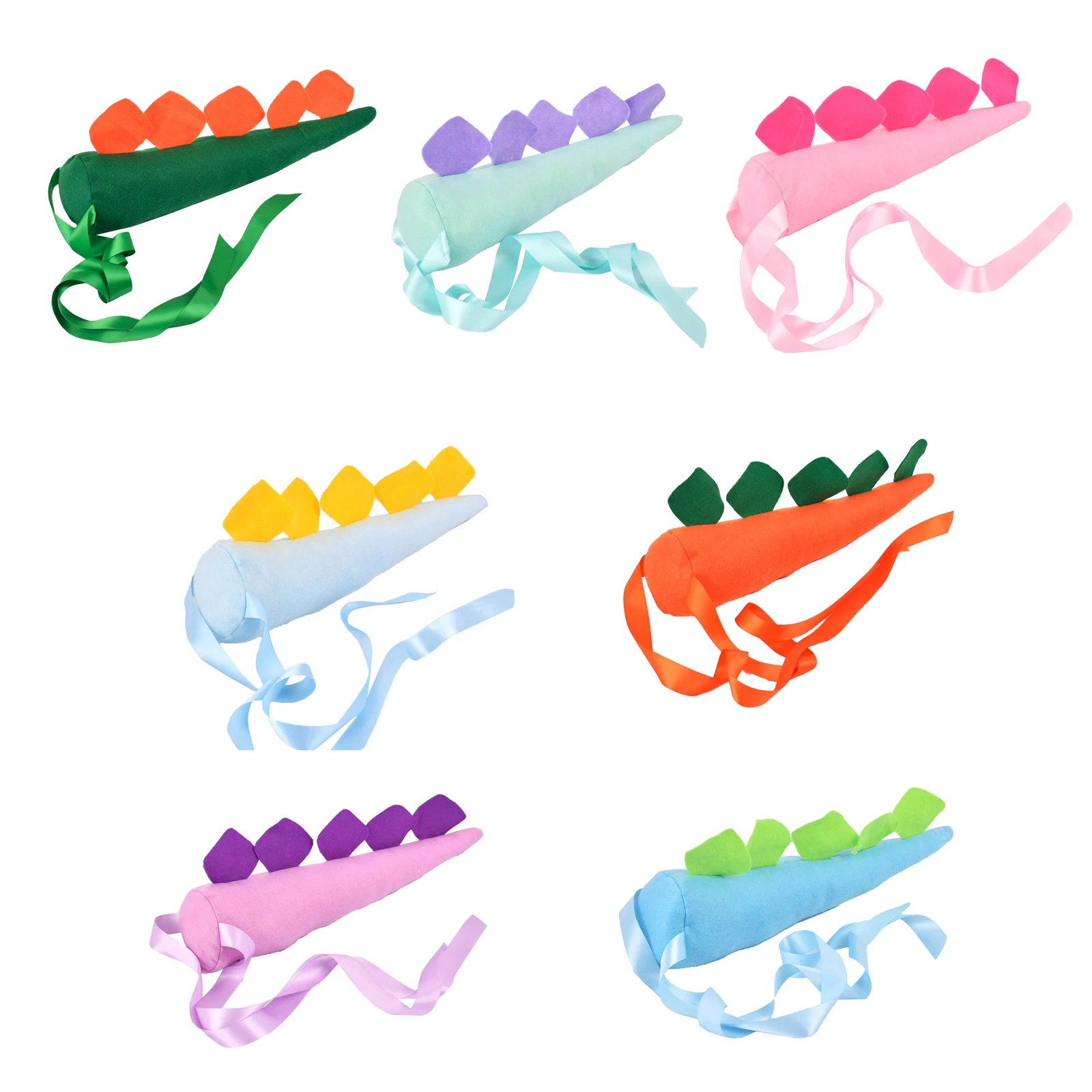 

Cute Animal Dinosaur Tails Costume Accessories with Self-tied Ribbons Tail for Masquerade Halloween Birthday Christmas Role Play