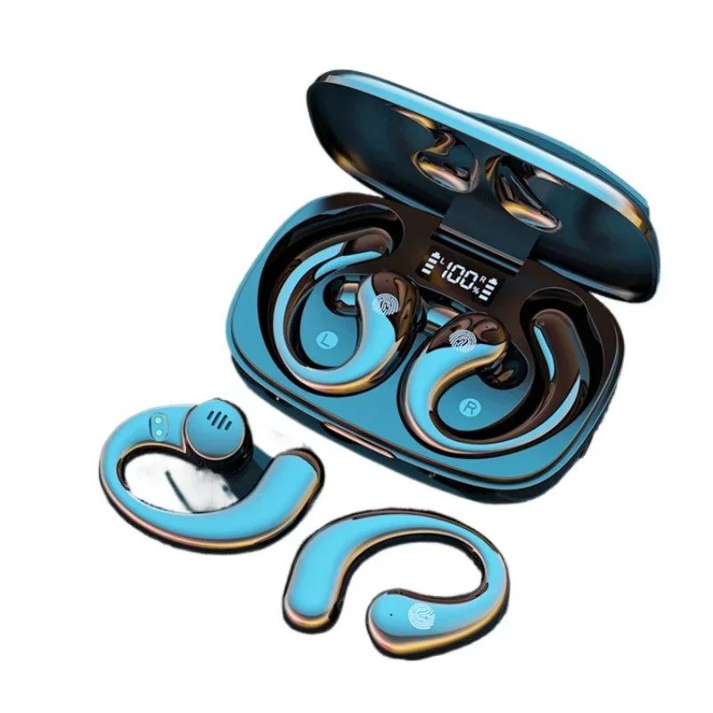 

1 Bone conduction sports Bluetooth headset not in the ear, ear hanging wireless running noise reduction, long standby