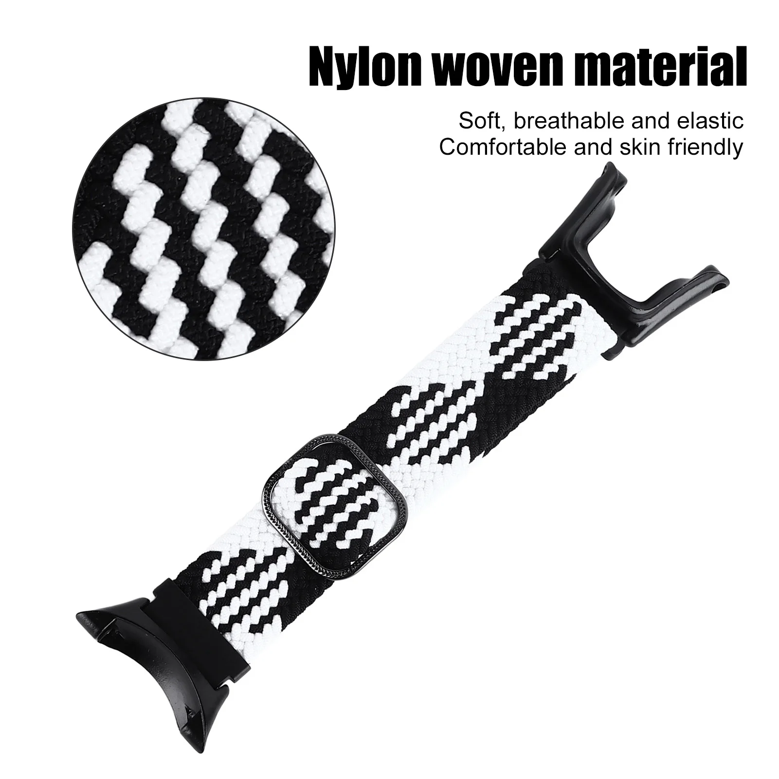 Elastic Nylon Watch Band Woven Loop Quick Release Braided Watch Band Strap Adjustable Compatible for 1 2 2S 2R 3 Sport 3 Peak