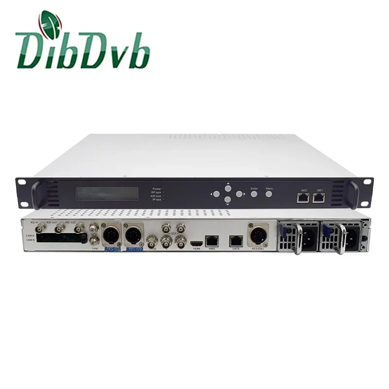 2025DVB-S2 DVB-T2 Professional HEVC H265 hd sdi IRD Decoder support biss decryption