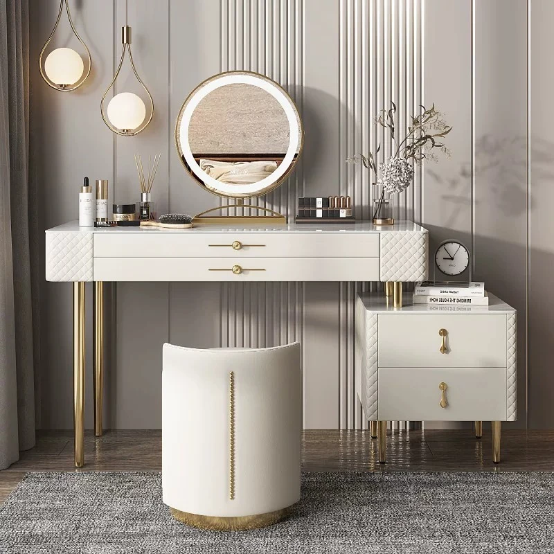 Upholstered Clearance Dressing Tables Gold Hidden Compact Vintage Vanity Desks Cabinet Corner Schminktisch Furniture Home