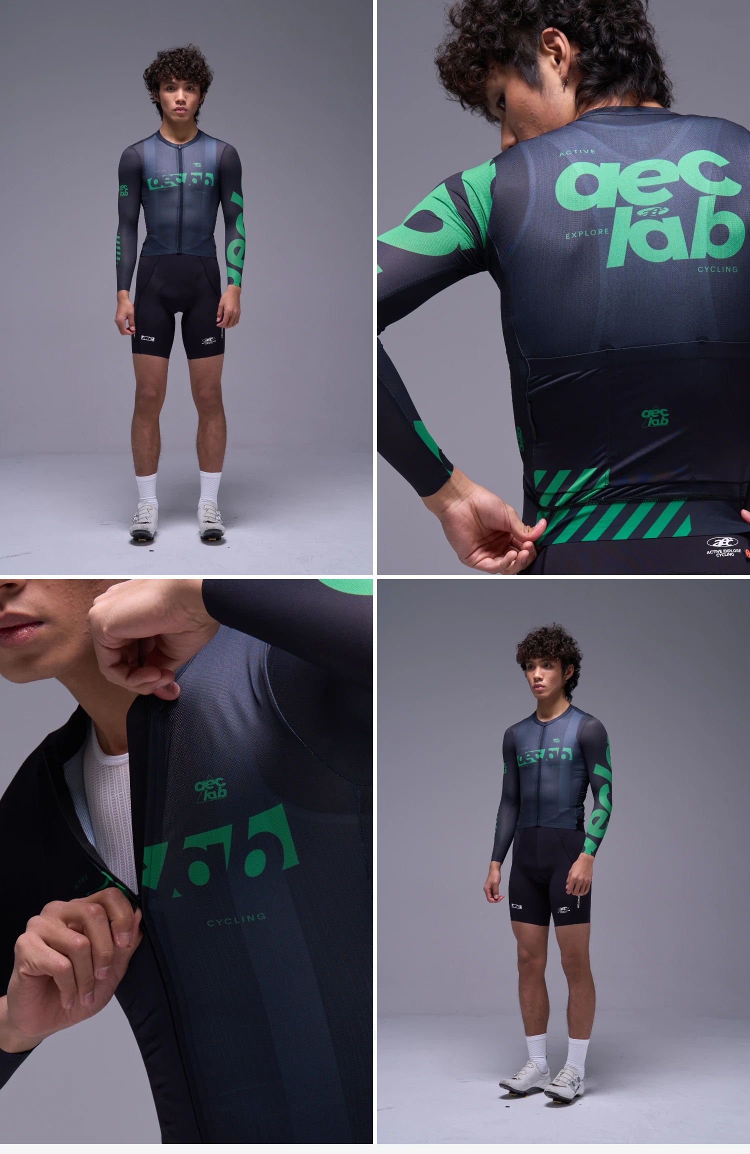 AEC 2026 Neues Damen-Radtrikot Frühling Herren Langarm-Radoberteil YKK-Reißverschluss Atmungsaktive Radkleidung ShanJi-Serie – Detail 17